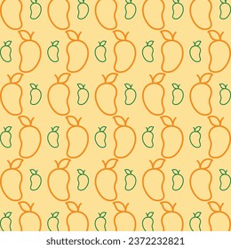 Patrón repetitivo colorido de moda de Mango fondo de ilustración vectorial sin fisuras