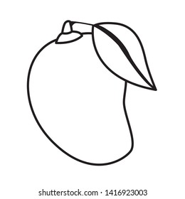 Mango tropical fresh fruit cartoon vector illustration graphic design