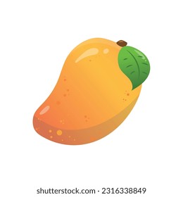 Mango, a tropical fruit, is refreshing with exotic colors, perfect for use in advertising campaigns.