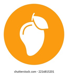 Mango tropische Früchte Vektorsymbol Glyphsymbol. Graph Symbol für Lebensmittel und Getränke Website, Apps Design, mobile Apps und Printmedien, Logo, UI