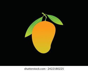 Mango Vector Design And Vector and black background. - Powered by Shutterstock - Get 15% off with code: PIKWIZARD15