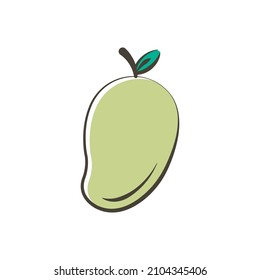 Mango vector Filled Outline Icon Design illustration. Food and Drink Symbol on White background EPS 10 File