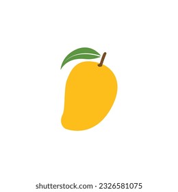 Mango vector graphic. Mango icon, logo, Balck and white. Ripe mango.