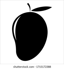 mango vector icon with black color with white background. mango icons. 