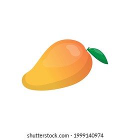 Mango vector icon. vector illustration flat design isolated on white background.