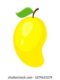 Mango vector illustration in flat style  isolated on white background.