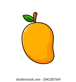 Mango vector. Vector illustration of fresh mango in trendy style isolated on white background