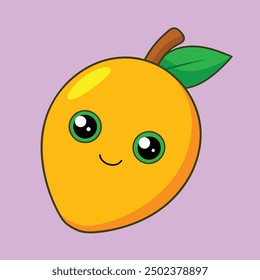 Vector de mango e ilustración de frutas 