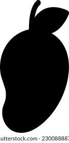 ilustración de mango Vector en un fondo transparente. Símbolos de calidad superior. Iconos vectoriales de glifos para diseño de conceptos y gráficos.