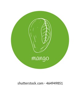Mango vector illustration. Mango outline icon.