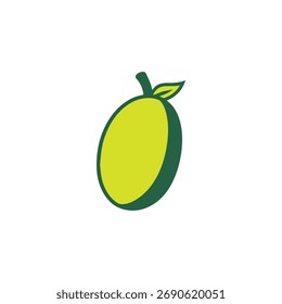 Ilustración vectorial de mango, Clipart de frutas tropicales, diseño de alimentos orgánicos frescos para el arte de verano, etiqueta de jugo exótico, logotipo de nutrición saludable, Producto de granja y decoración de frutas naturales
