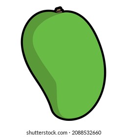 mango vector illustration,isolated on white background,top view