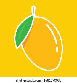 Mango vector. mango on white background. symbol. logo design. Thailand dessert.