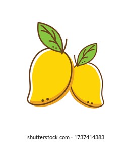 Mango vector. mango on white background. symbol. logo design.