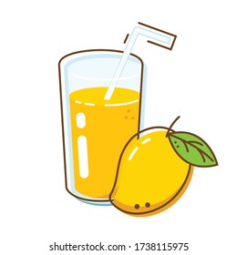 Mango vector. mango on white background. Mango juice logo design.