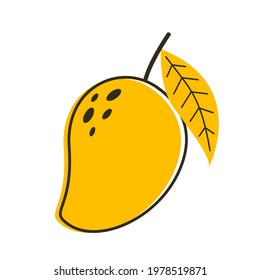Mango vector. mango on white background. symbol. logo design.