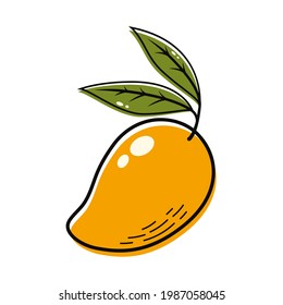 Mango vector. mango on white background. symbol. logo design.