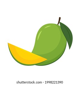 Mango vector. mango on white background. symbol. logo design. Thailand dessert.