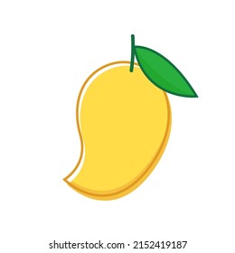 Mango vector. Mango on white background. logo design. Mango cartoon vector.