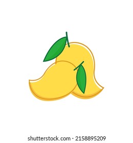 Mango vector. Mango on white background. logo design. Mango cartoon vector.