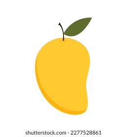 Vector de mango. Mango de fondo blanco. diseño de logotipo. Vector de dibujos animados de mango. Postre tailandés.