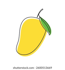 Mango vector. Mango on white background. logo design. Mango cartoon vector. Thailand dessert.