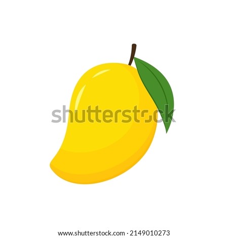 Mango vector. Mango on white background. logo design. Mango cartoon vector. Thailand dessert.