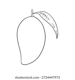 Ilustración de dibujo de contorno de Vector de mango