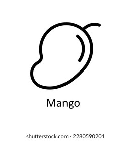 Mango Vector   outline Icons. Simple stock illustration stock