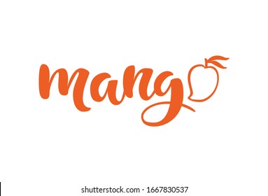Mango vector text, hand drawn lettering