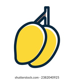 Mango Vector Thick Line Filled Dark Colors Icons For Personal And Commercial Use.
