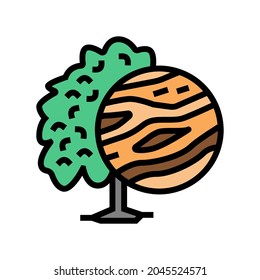 mango wood color icon vector. mango wood sign. isolated symbol illustration