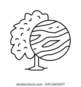 mango wood line icon vector. mango wood sign. isolated contour symbol black illustration