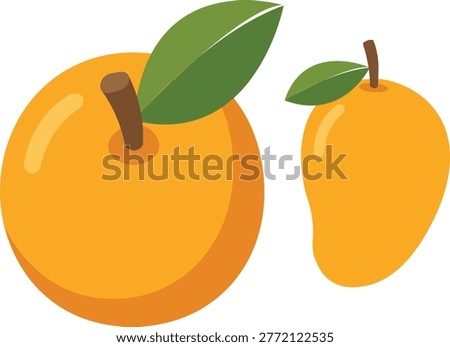 Mango, yellow fruit, clipart, vector, food, set, collection, tropical fruit, ripe, healthy, nutrition, organic, fresh, sweet, agriculture, nature, flat design, icon, harvest, summer, exotic, ingredient, diet, vitamin, juicy, leaf, stem, group, bundle, digital art, illustration, printable, web design, branding, logo element, isolated, vegetarian, vegan, drupe, mangifera indica, alphonso, honey mango, orchard, culinary