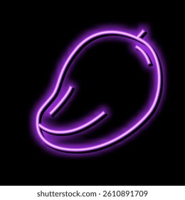 mango yellow fruit neon light sign vector. mango yellow fruit illustration