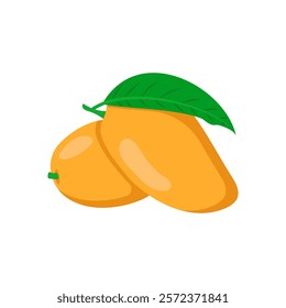 Mangoes Flat Icon, Vector illustration