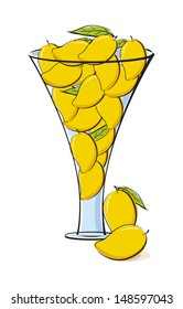 Mangos in glass