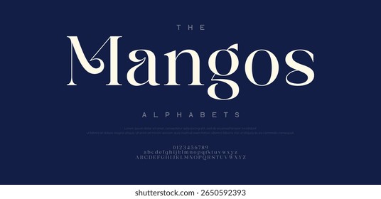 Mangos modern stylish capital alphabet letter logo design