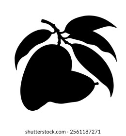 Mangos   silhouette icon vector design.
