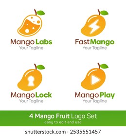 Conjunto de Plantilla de logotipo de MangoShape. Bueno para empresas, agencias, comunidad y Organización