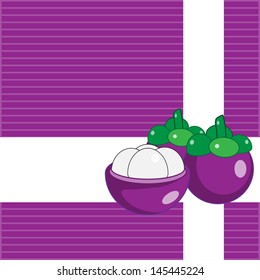 Mangosteen background paint by illustrator 