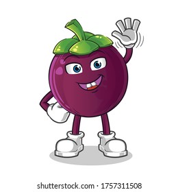 mangosteen cartoon. mascot vector illustration