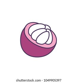 mangosteen doodle icon