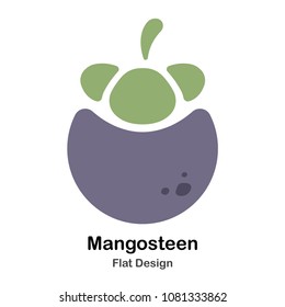Mangosteen Flat Illustration