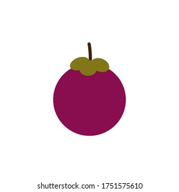 Mangostanfrüchte, Vektordesign-Vorlage Illustration