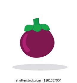 mangosteen fruit vector illustration