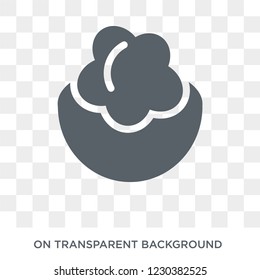 Mangosteen icon. Mangosteen design concept from Fruit and vegetables collection. Simple element vector illustration on transparent background.