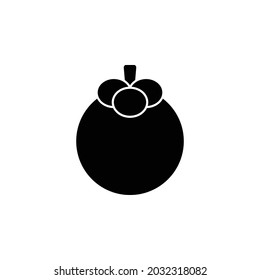 mangosteen icon, food vector, fruit illustration