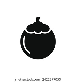 Mangosteen icon isolated on white background