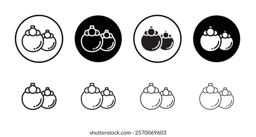 Mangosteen icon Outline vector for web ui